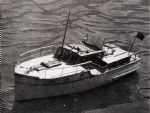 A general three quarter view of Dubarry afloat showing her graceful lines and wealth of realistic detail.